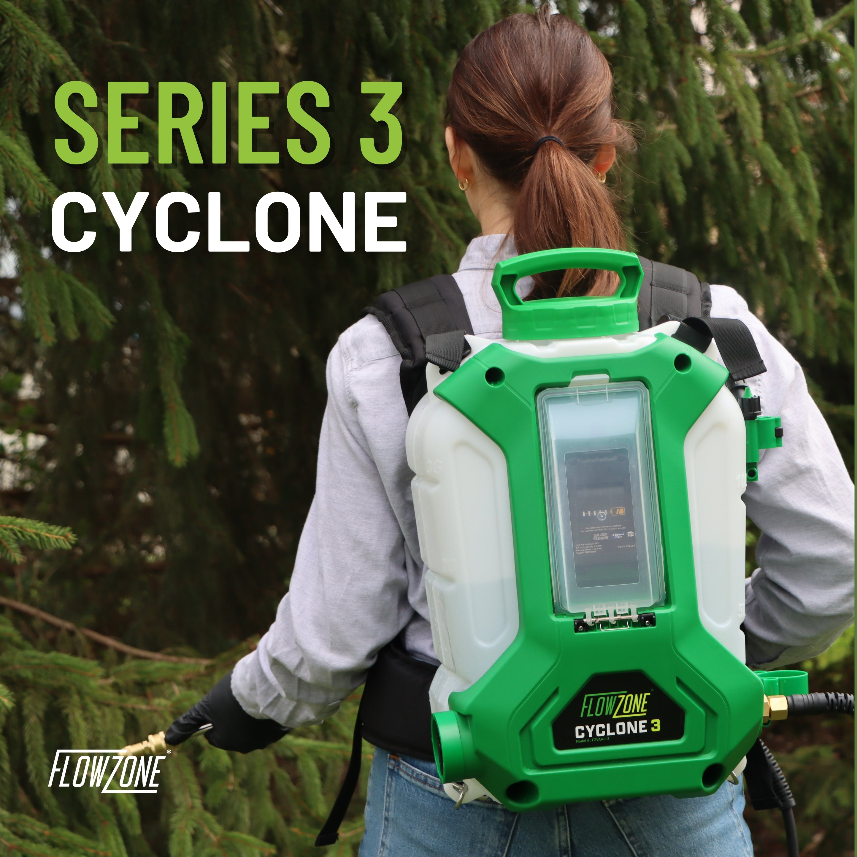 Cyclone 3 Battery Powered Backpack Sprayer | FlowZone®