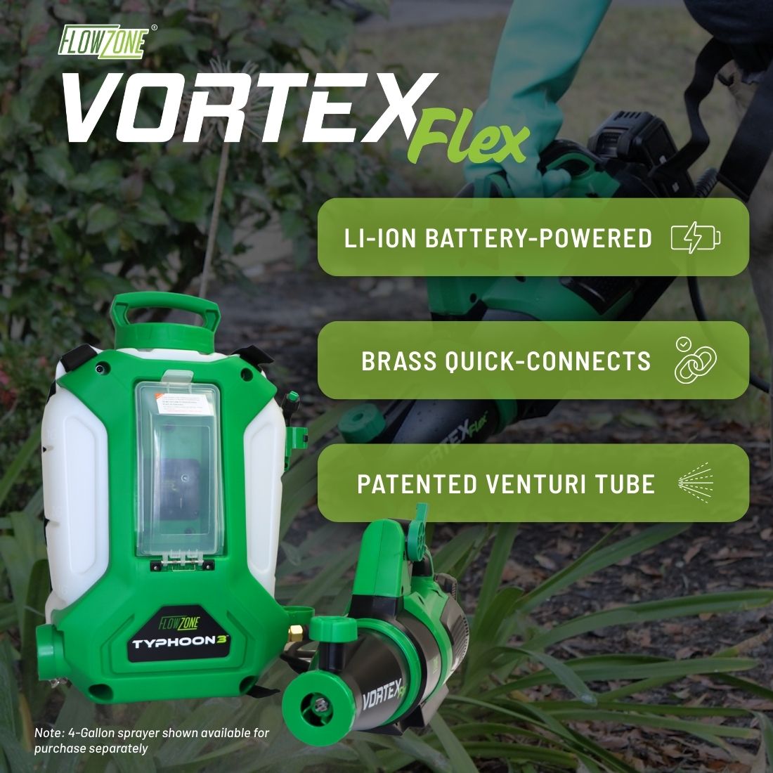 Vortex Flex™ Battery Powered Handheld Mister | FlowZone®