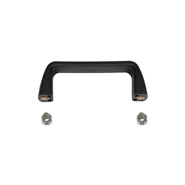 injectosol carrying handle for housing and two screws with washers on white background