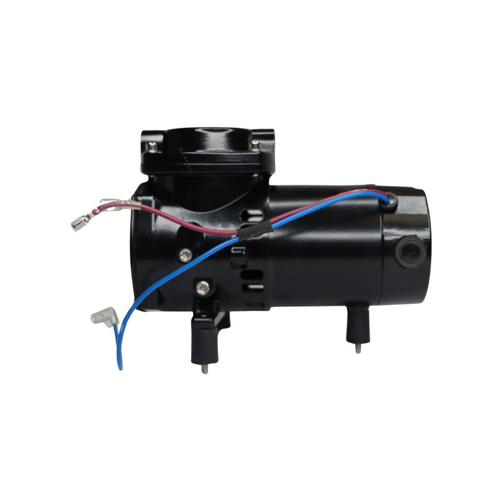 side view of injectosol piston air compressor on white background
