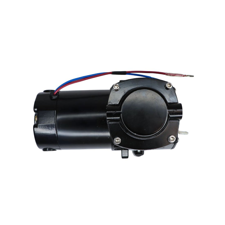 top view of injectosol piston air compressor on white background