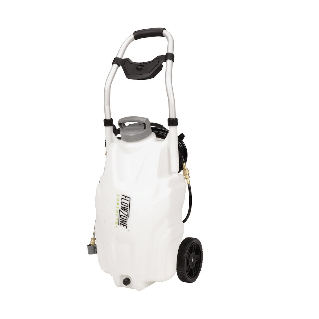 Concrete+ Monsoon 2.5 5-Position Variable Pressure Battery Rolling Sprayer (9-Gallon)