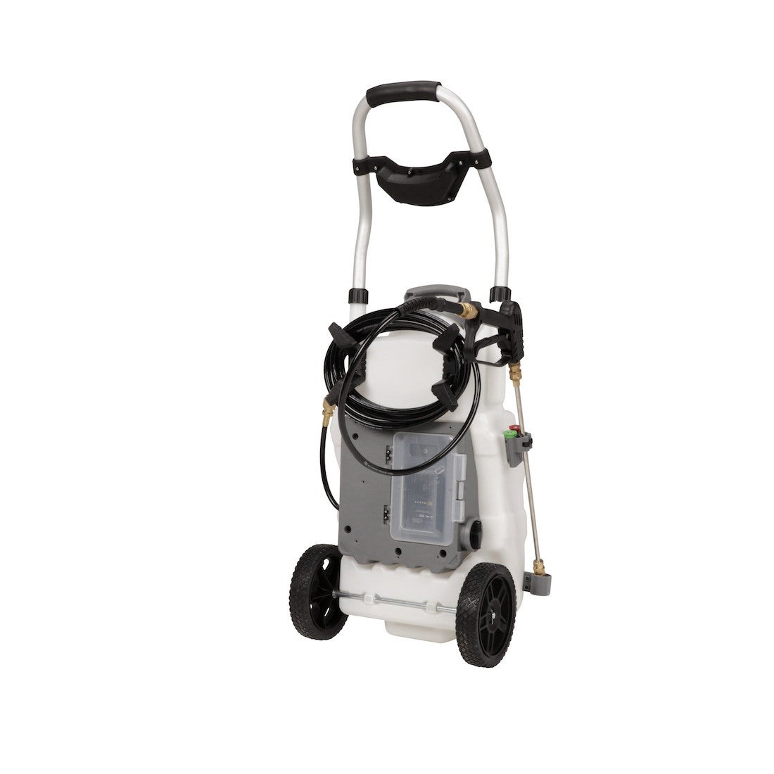 Concrete+ Monsoon 2.5 5-Position Variable Pressure Battery Rolling Sprayer (9-Gallon)