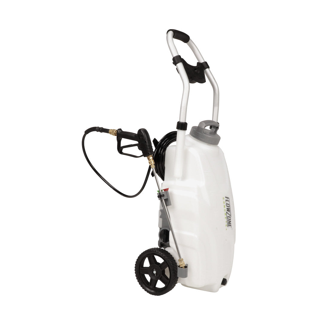 Concrete+ Monsoon 2.5 5-Position Variable Pressure Battery Rolling Sprayer (9-Gallon)