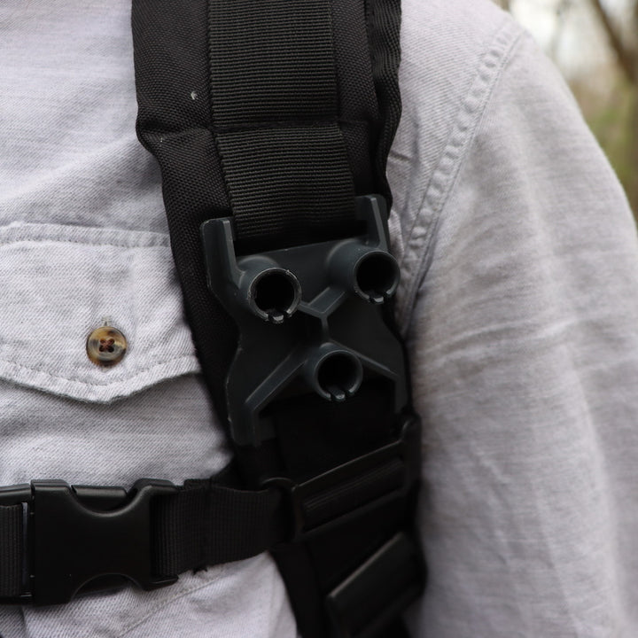 nozzle holster with backpack straps