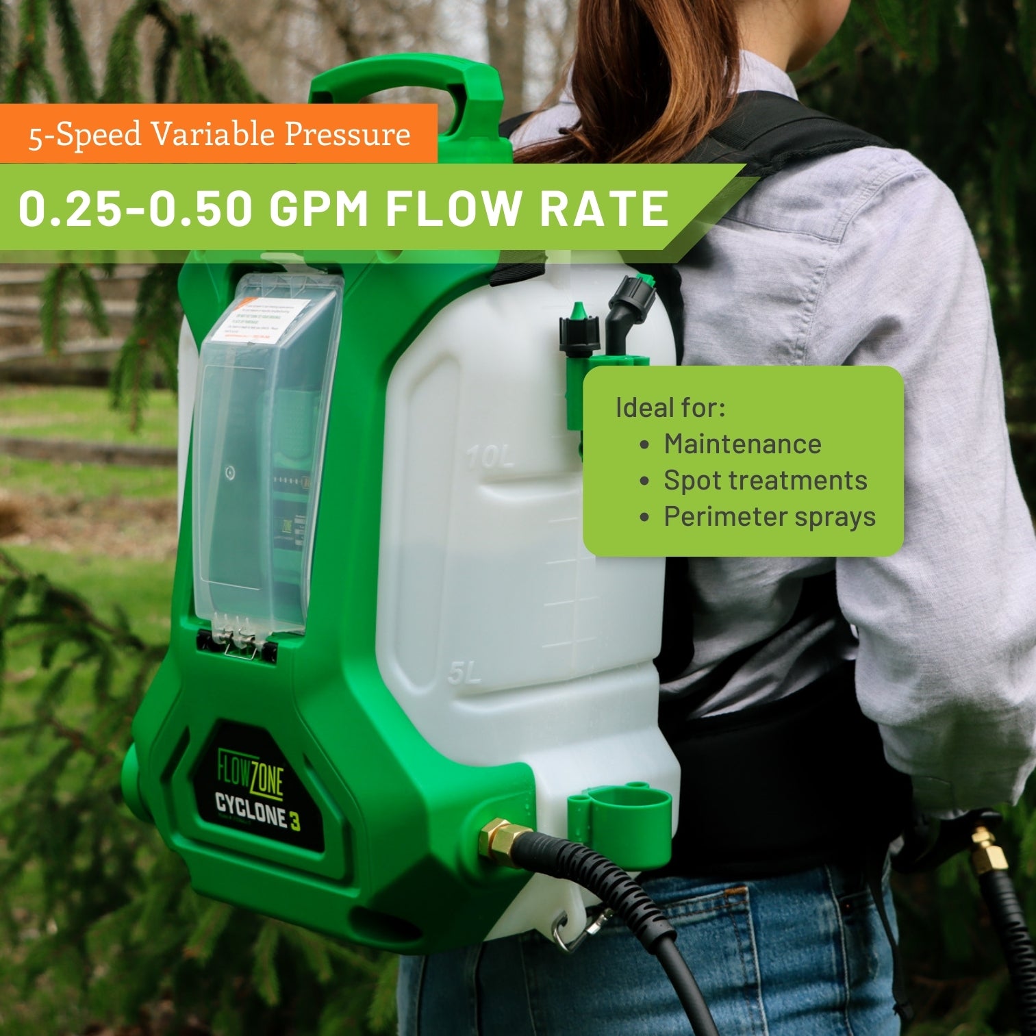 Cyclone 3 Battery Powered Backpack Sprayer (4-Gallon)