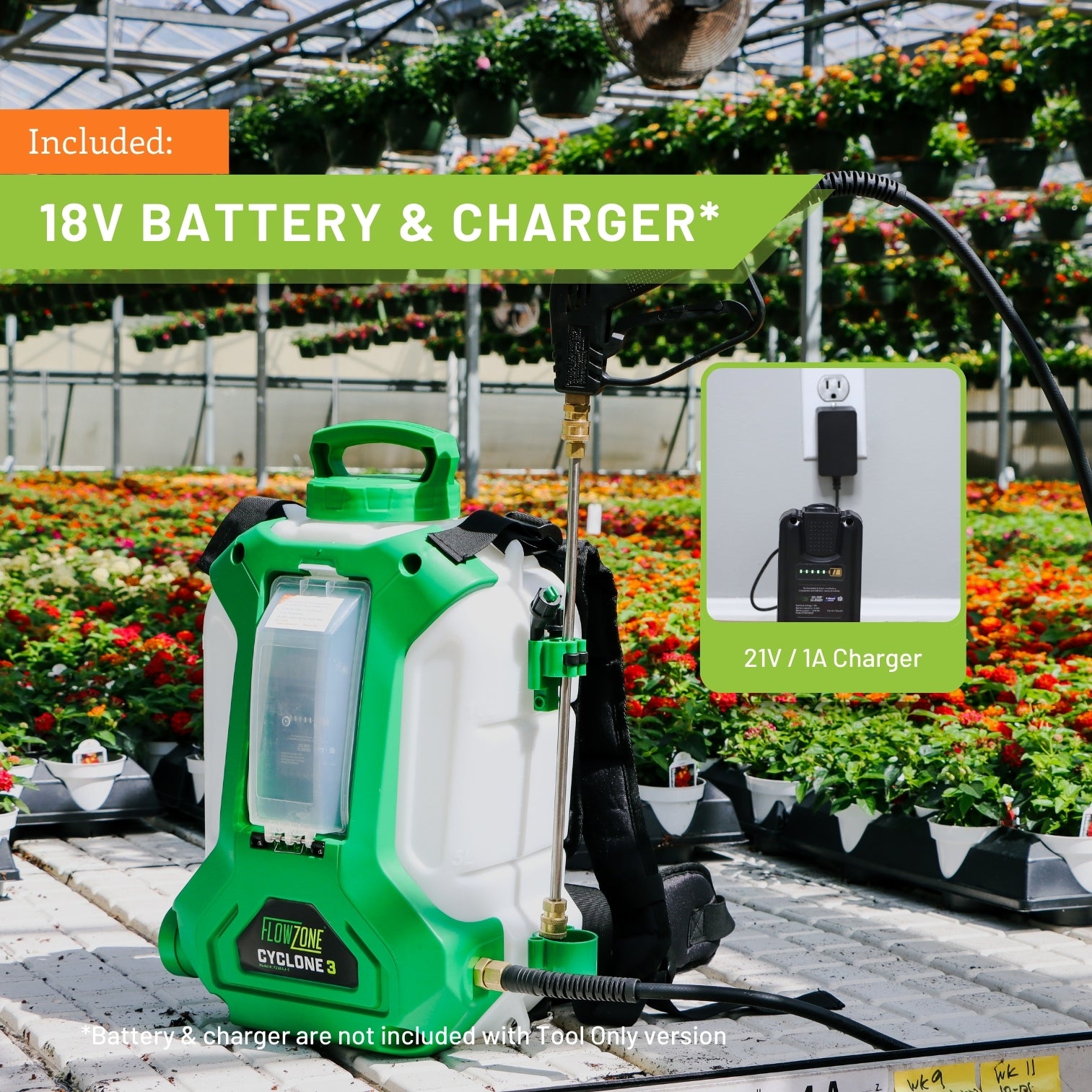 Cyclone 3 Battery Powered Backpack Sprayer (4-Gallon)