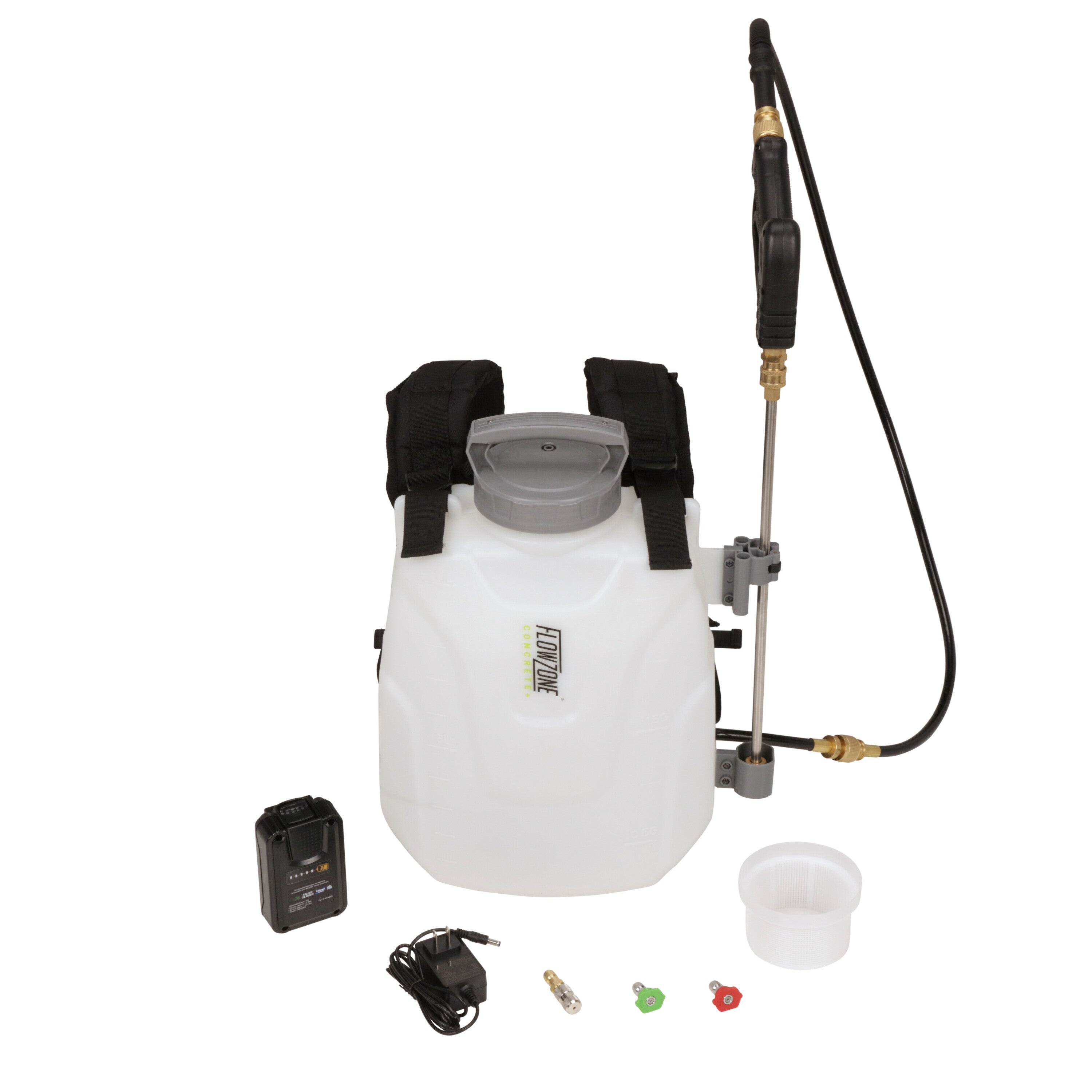 Concrete+ Storm 2.5 5-Position Variable Pressure Battery Backpack Sprayer (2.5 Gallon)