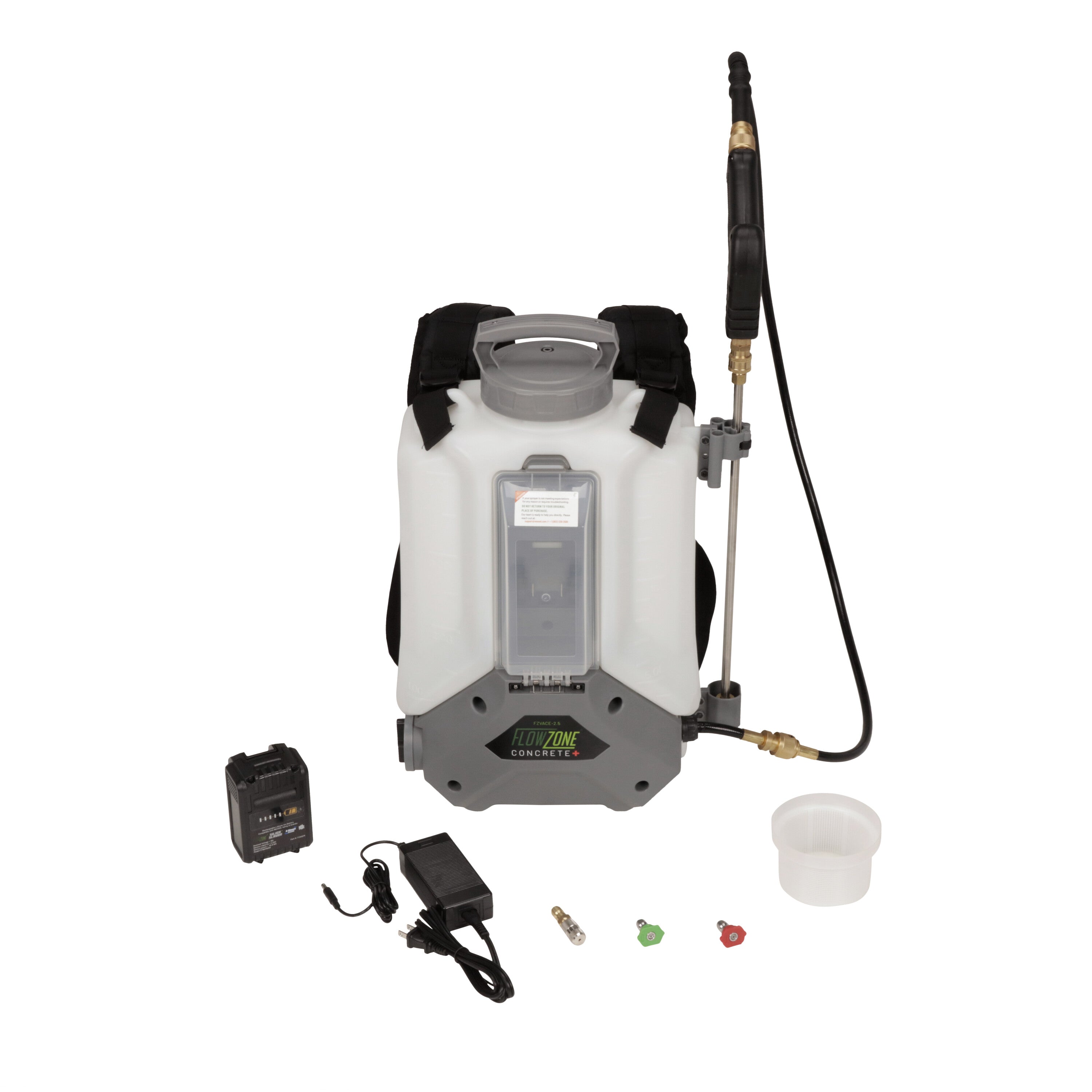 Concrete+ Typhoon 2.5 5-Position Variable Pressure Battery Backpack Sprayer (4 Gallon)