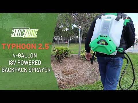 Typhoon 2.5 Variable Pressure 5-Position Battery Backpack Sprayer (4-Gallon)